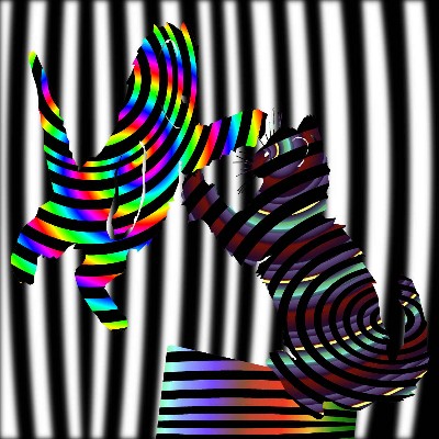 Op Art Kitten Fight